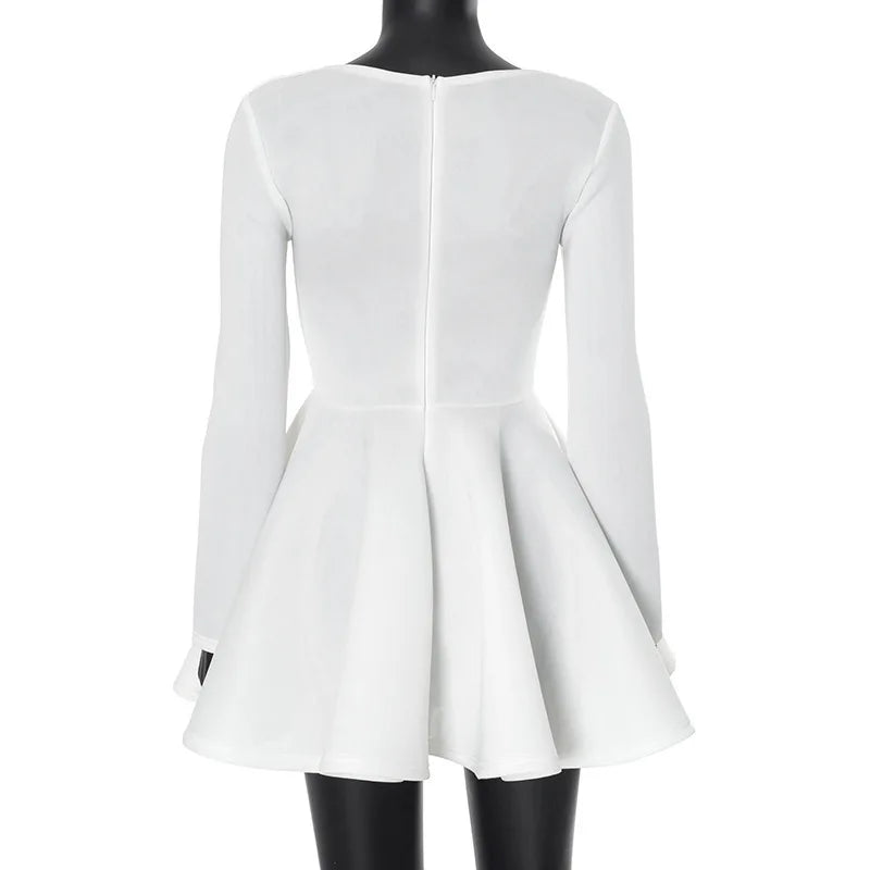 A-Line Mini Dress in Babydoll Style - Noga