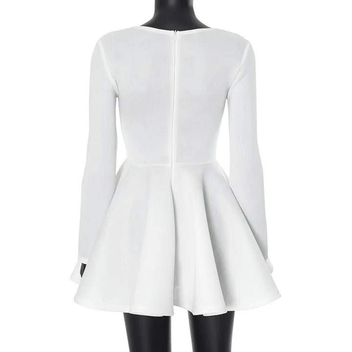 A-Line Mini Dress in Babydoll Style - Noga