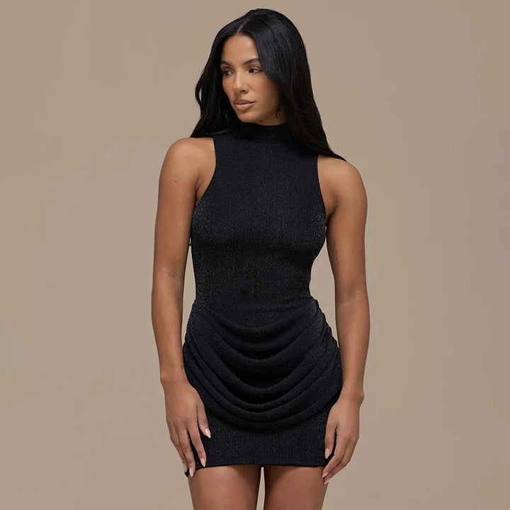 Mini sequin dress with pleated design - SHAYA