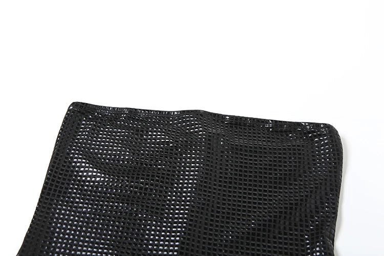 Maxi Strapless Dress with Sparkling Square Pattern - Melanie