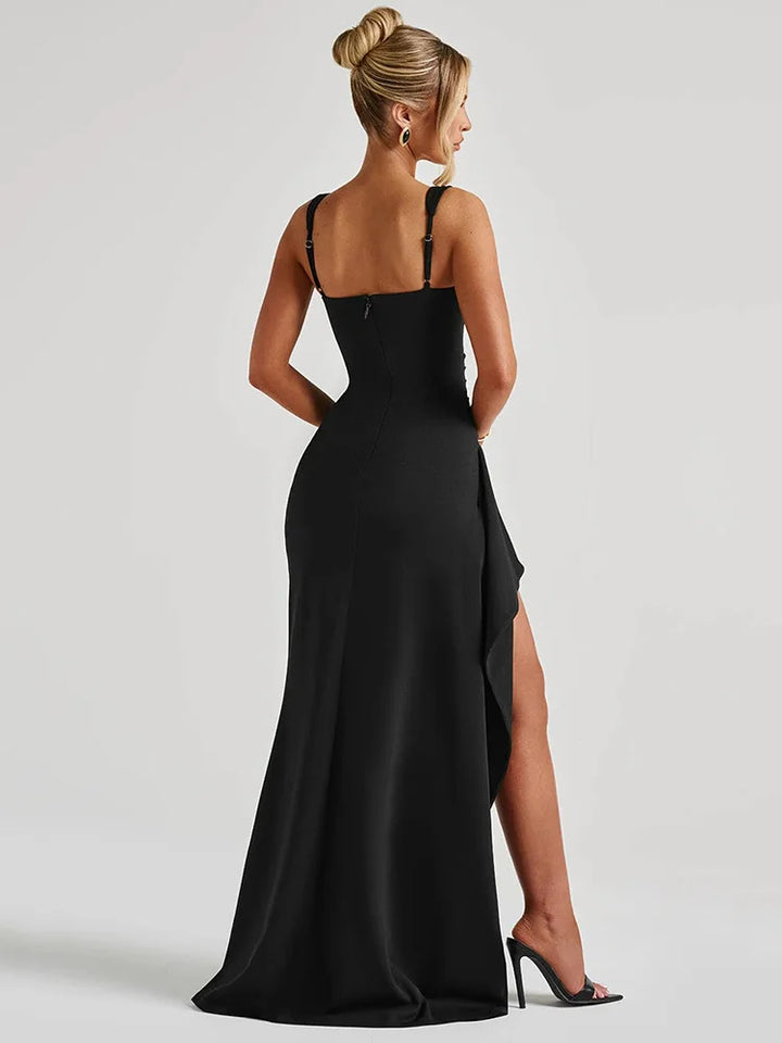 Elegant Maxi Dress with Slit Design - April