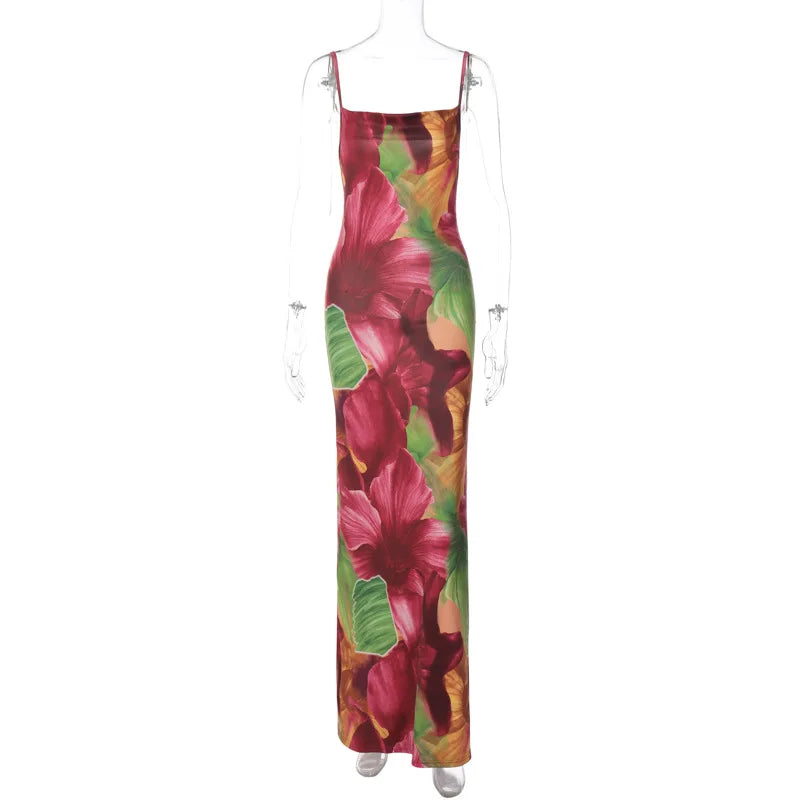 Maxi Dress with Exotic Print - Zendaya