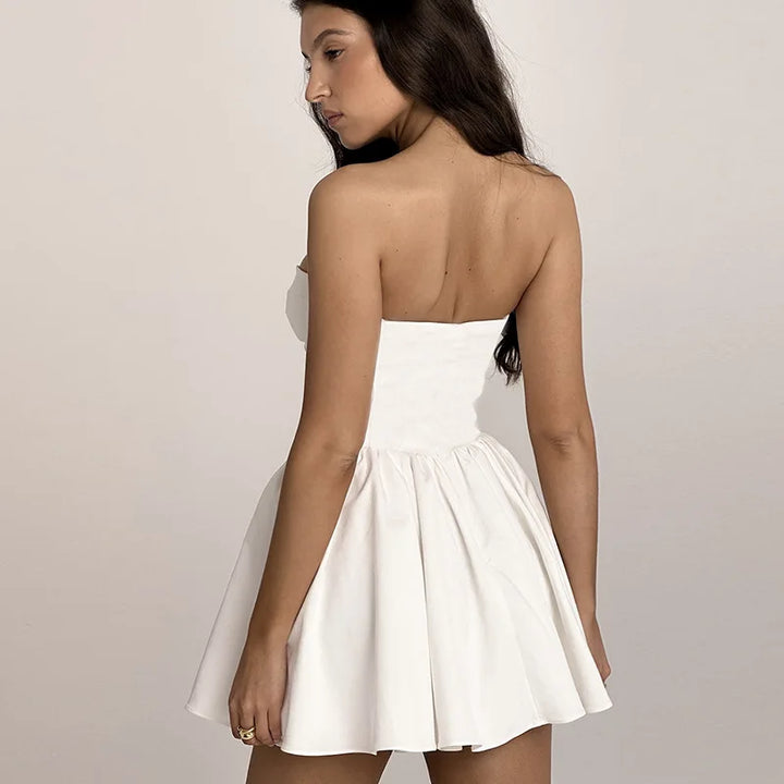 A-line strapless mini dress - Louisa