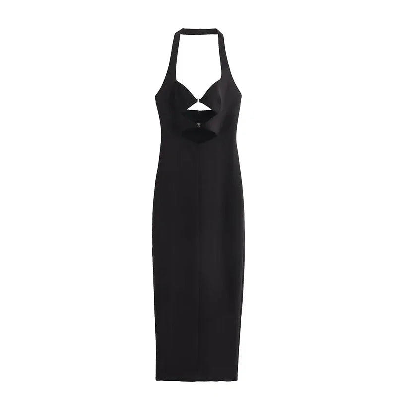 Maxi Dress with Cutouts and Open Back Design - Sabrina