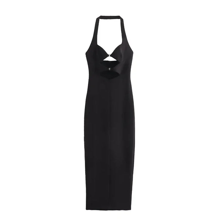 Maxi Dress with Cutouts and Open Back Design - Sabrina