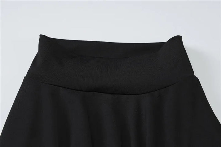 Maxi Dress with Ruching, Turtleneck, and Deep Slit - Sasha