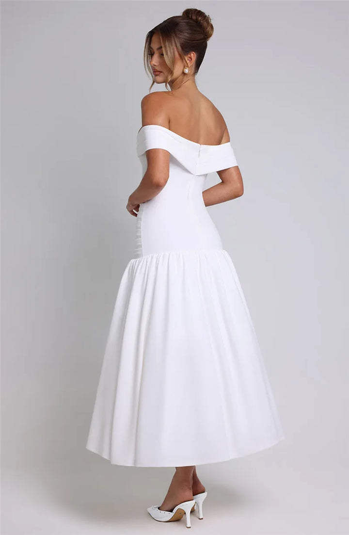 Maxi off-shoulder dress - Tehila
