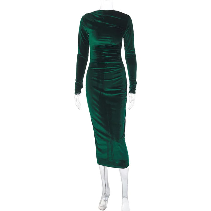 Velvet midi dress - Lorenza