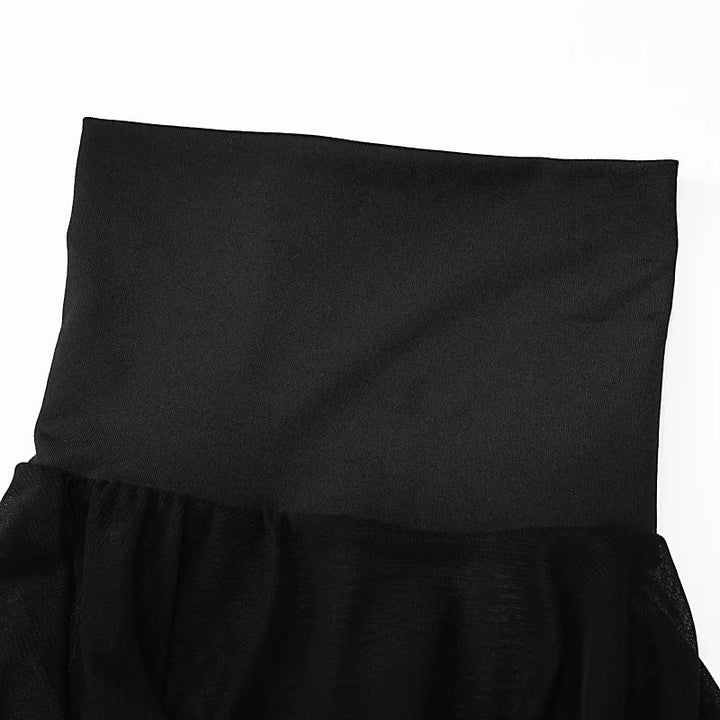 Mesh Maxi Dress with Turtleneck Underskirt - Isabella