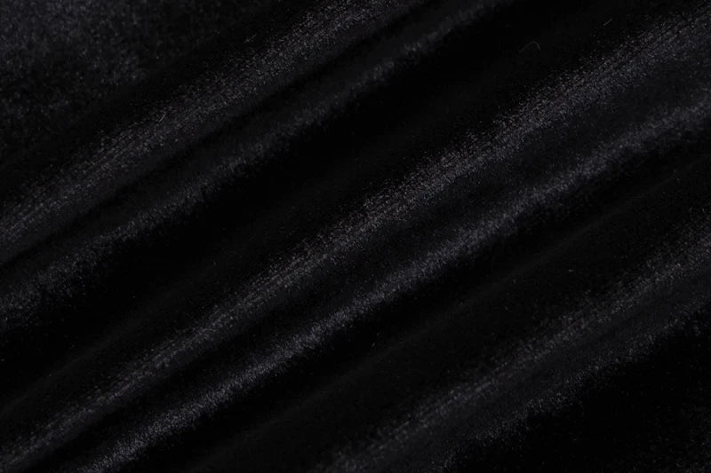 Strapless Velvet Maxi Dress with Corset Design and Mesh Feather Sleeve Detail - Elaina