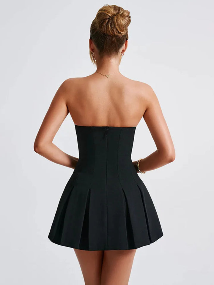 Strapless Mini Dress in College Student Style - Jessica