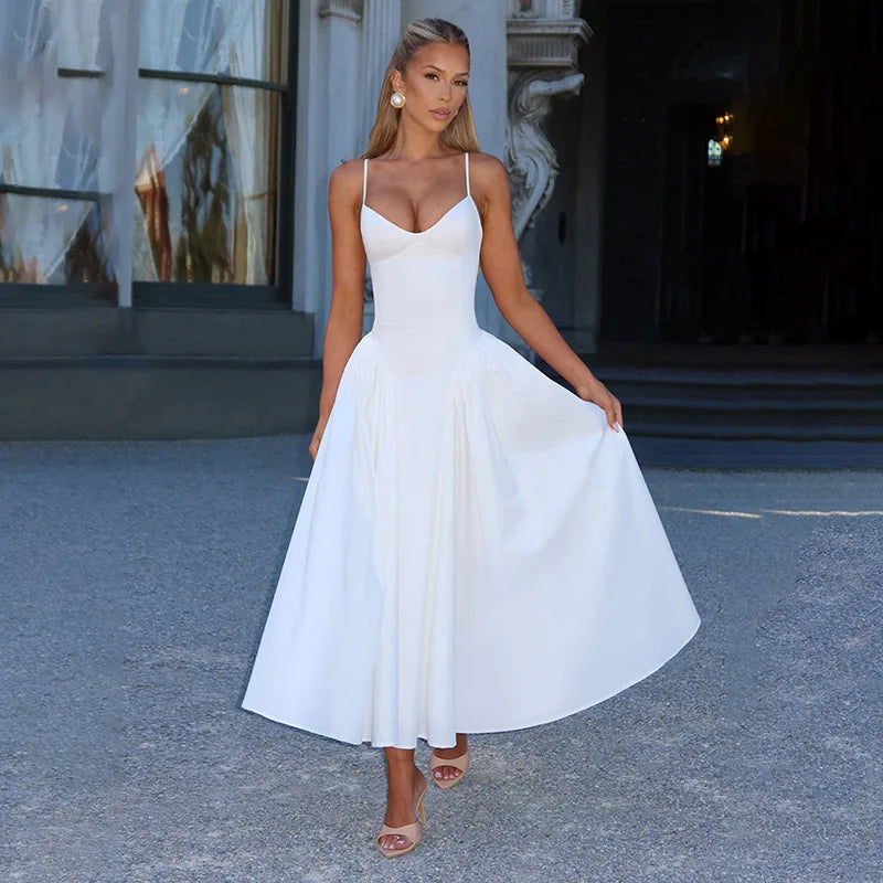 Midi Dress with Classic A-Line Design - Marta