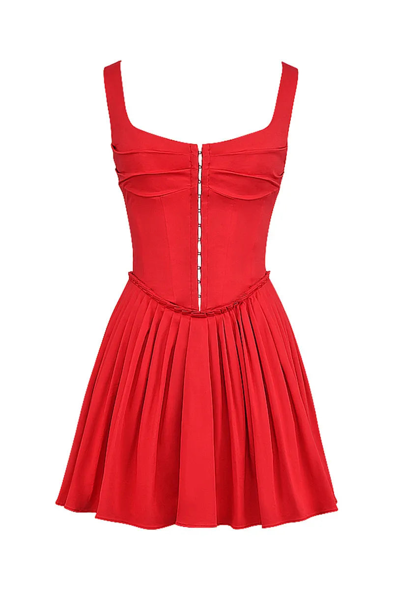 A-line mini dress with pin closure - Lotem