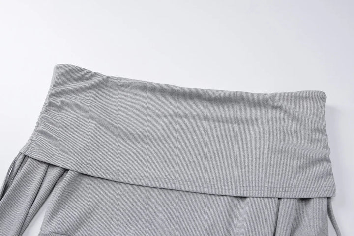Off-Shoulder Maxi Dress with Slit, Ruching, and Tie Lace Detail - Aisha