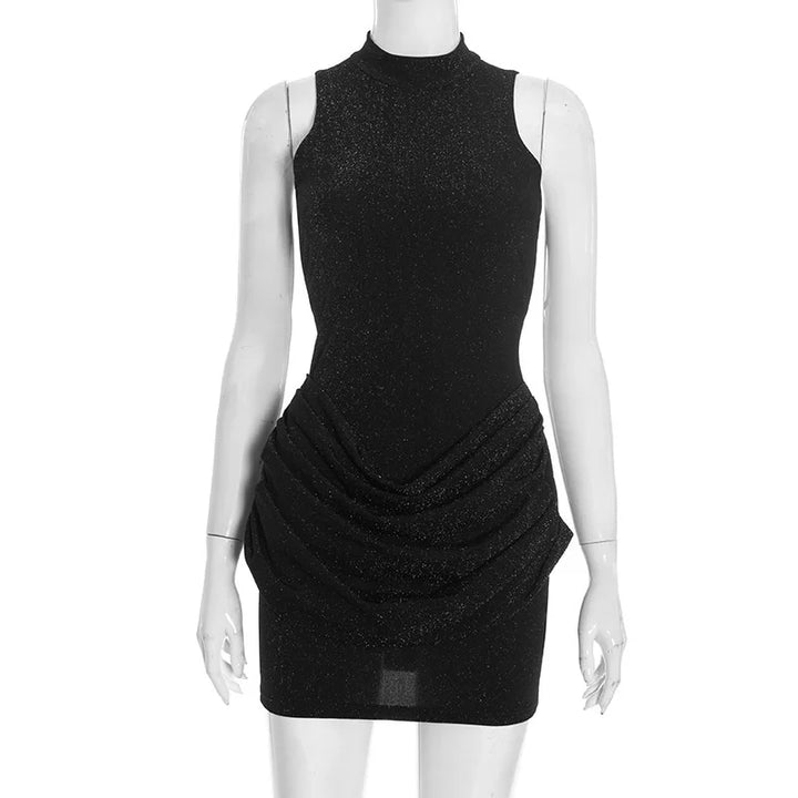 Mini sequin dress with pleated design - SHAYA
