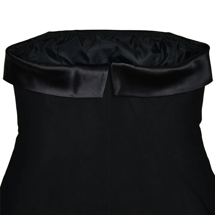 Strapless Mini Dress with Button and Faux Pocket Detail - Bonnie
