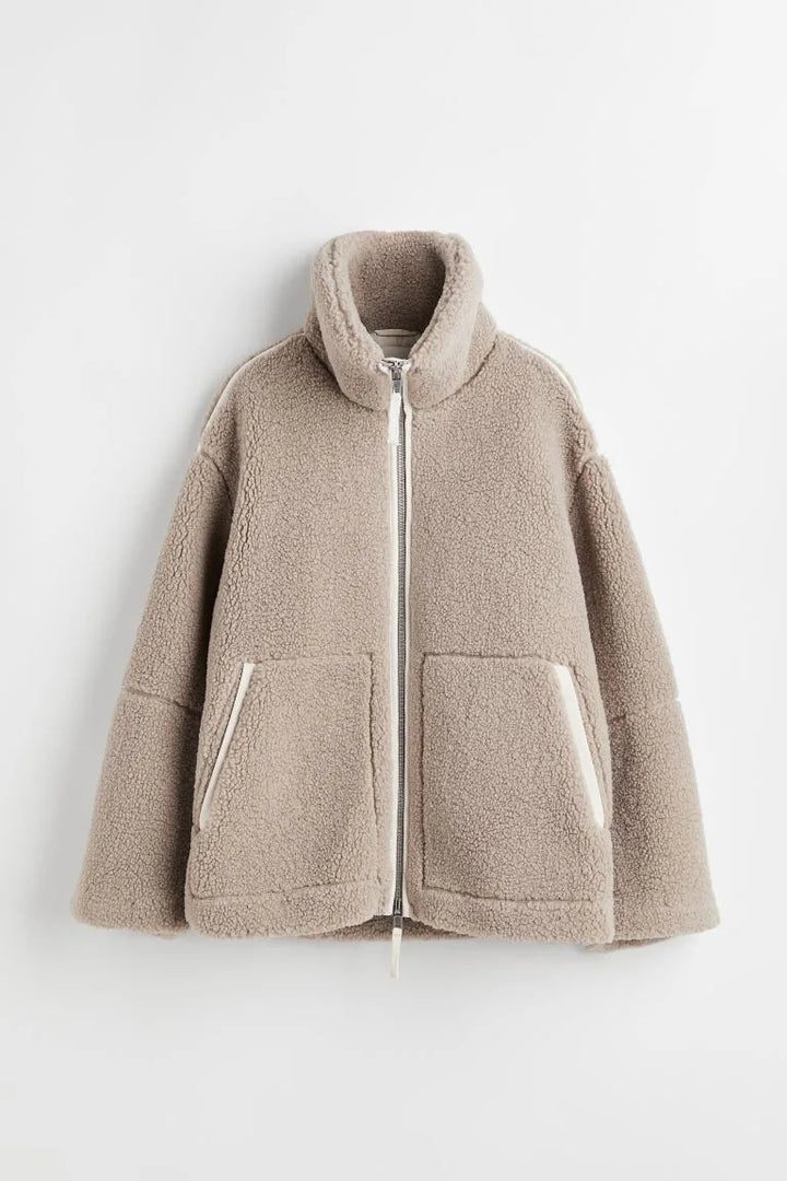 Furry Wool Jacket - Snow