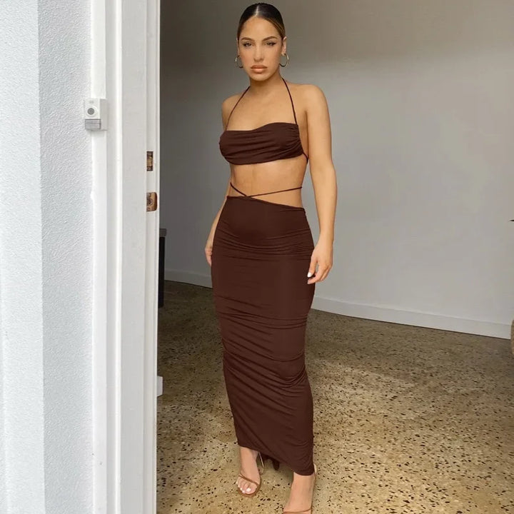 Two-Piece Set with Fitted Skirt and Top - MILI