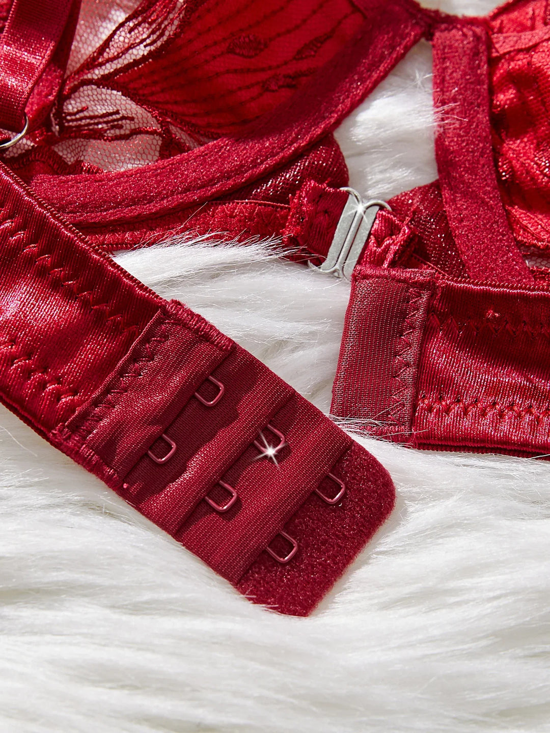 Sheer Set with Leaf Embroidery - Molly