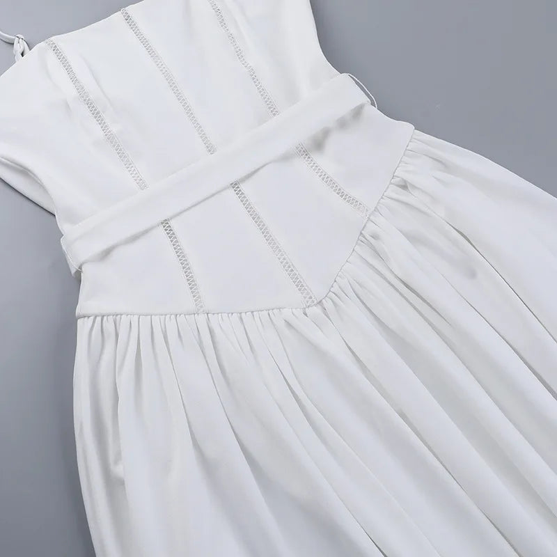 Country Style Maxi Dress with A-Line and Spaghetti Straps - Joelle