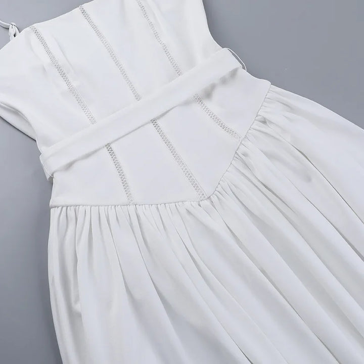 Country Style Maxi Dress with A-Line and Spaghetti Straps - Joelle