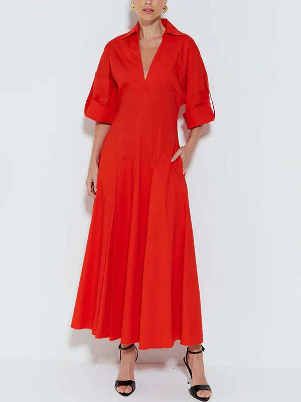 A-Line Dress with Casual Design - Hagar