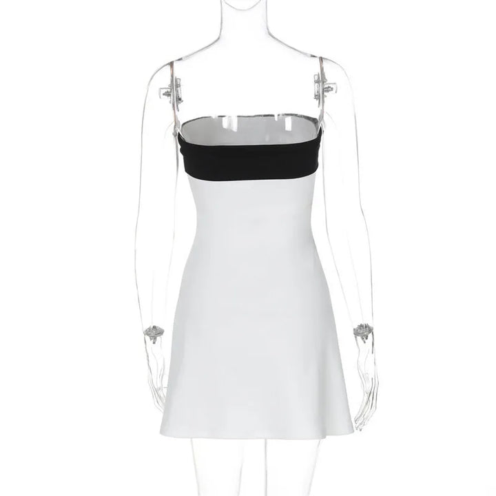 Monochrome Strapless Mini Dress - Kai