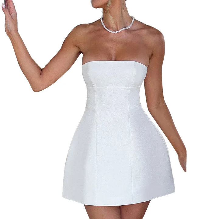 A-Line Strapless Mini Dress - Lola