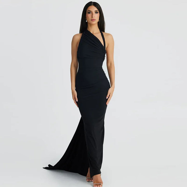 Long Maxi Dress with Deep Slit - Morena
