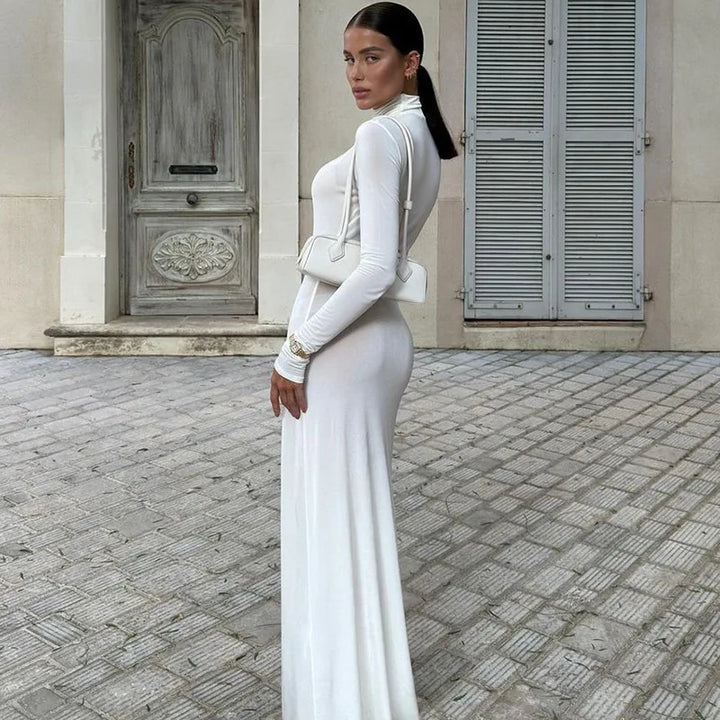 Modest Maxi Dress with Turtleneck - CALA