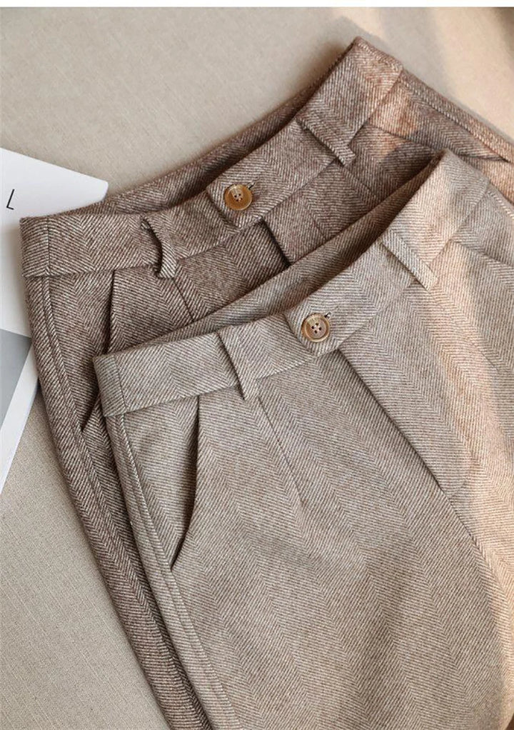 Wool pencil pants
