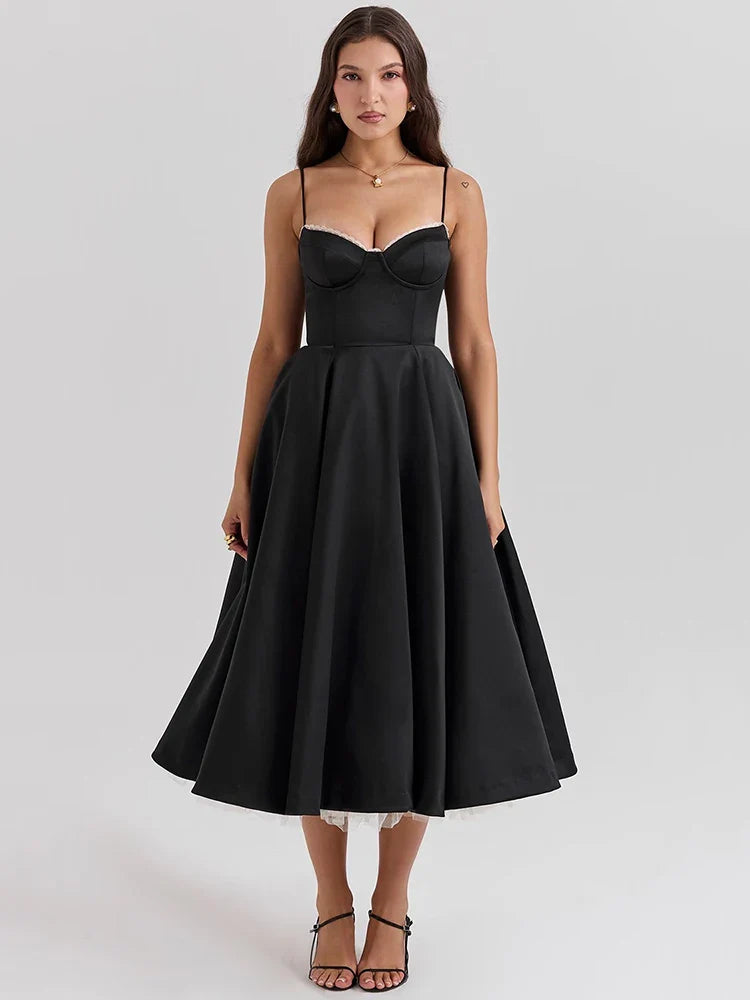 Midi Satin Dress - Adela
