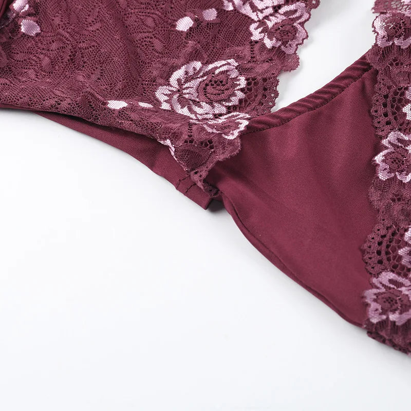 Fitted mini dress with cutouts and lace decoration - Mika