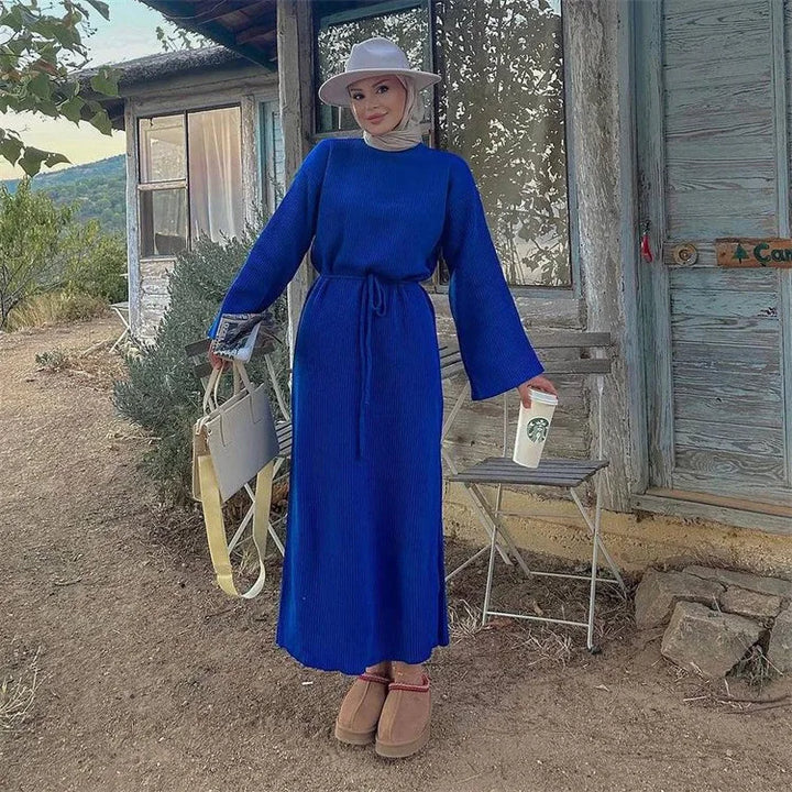 Casual maxi knitted dress - Amitah