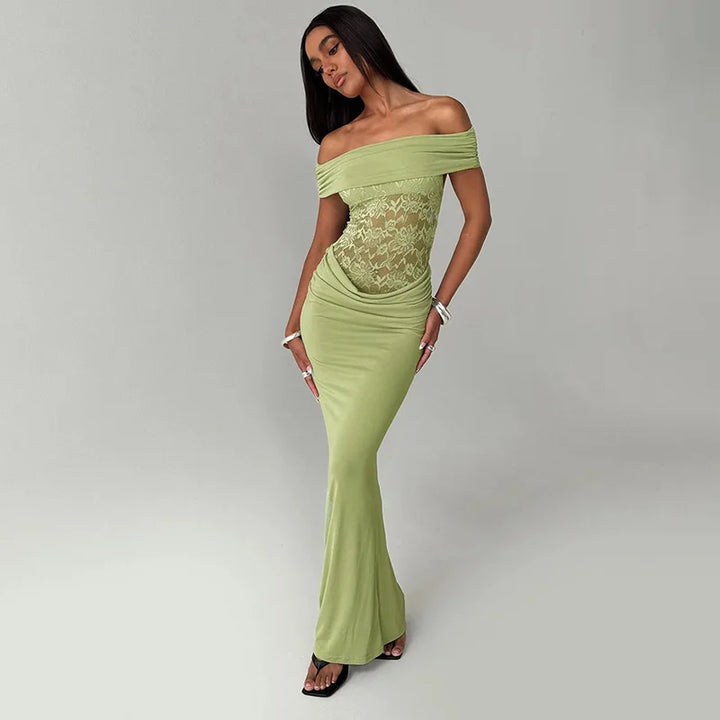 Off-shoulder lace maxi dress - Jessica