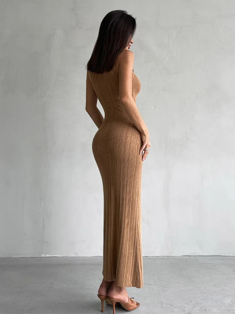 Maxi Dress with Low Turtleneck - Andriana