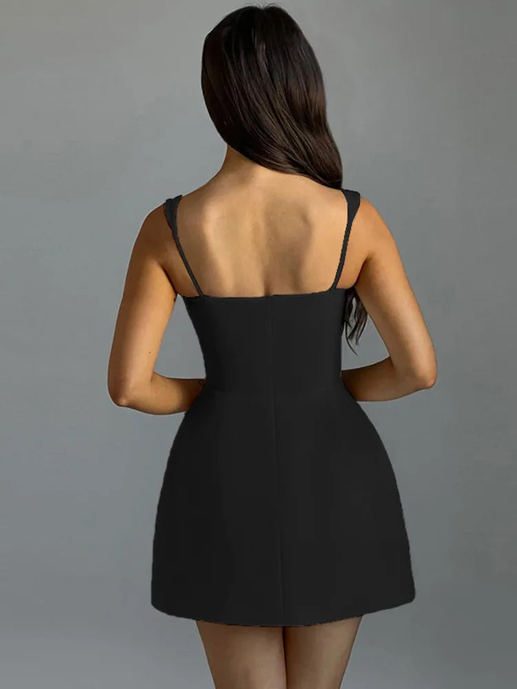A-Line Mini Dress with Corset Design - Katya