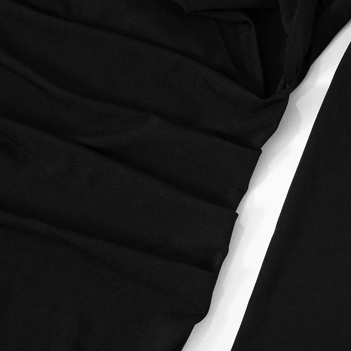 Fitted Mini Dress with Cross Design - Serena