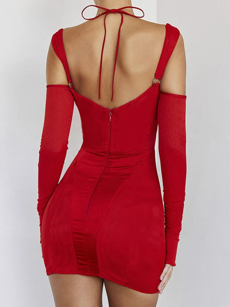 Fitted Corset Dress with Cutout Design - Zoe