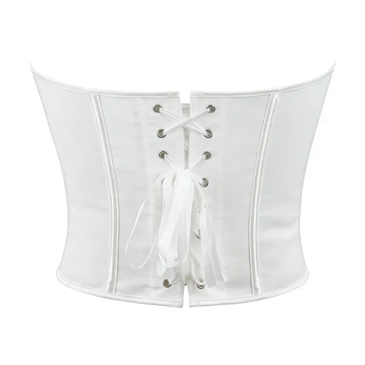Strapless Corset with Pin Closure and Back Tie for Waist Shaping - Jayla