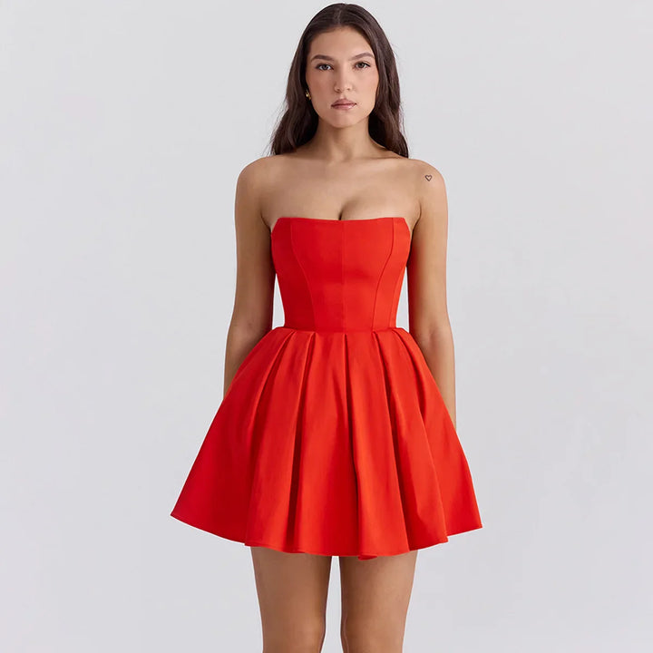 Strapless A-Line Mini Dress - Carla