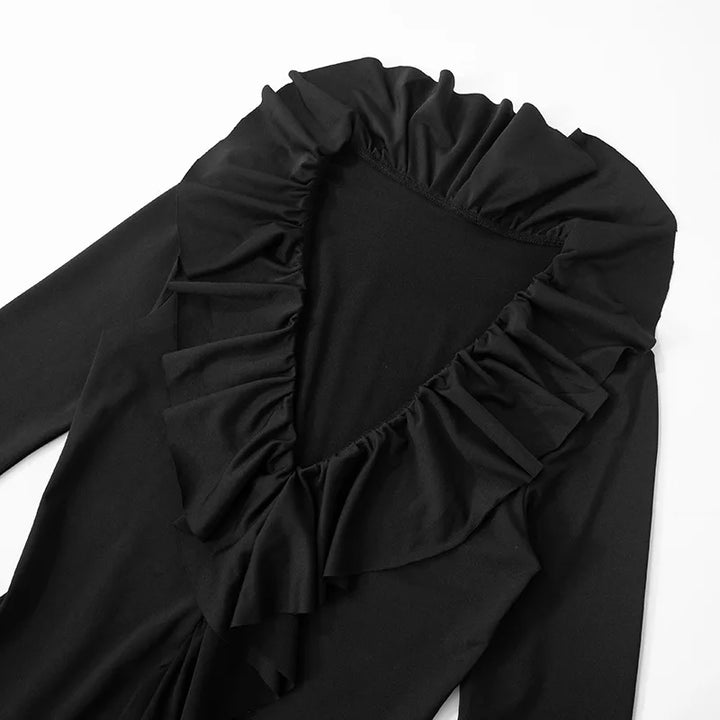 Mini dress with ruffle detail - ALINA