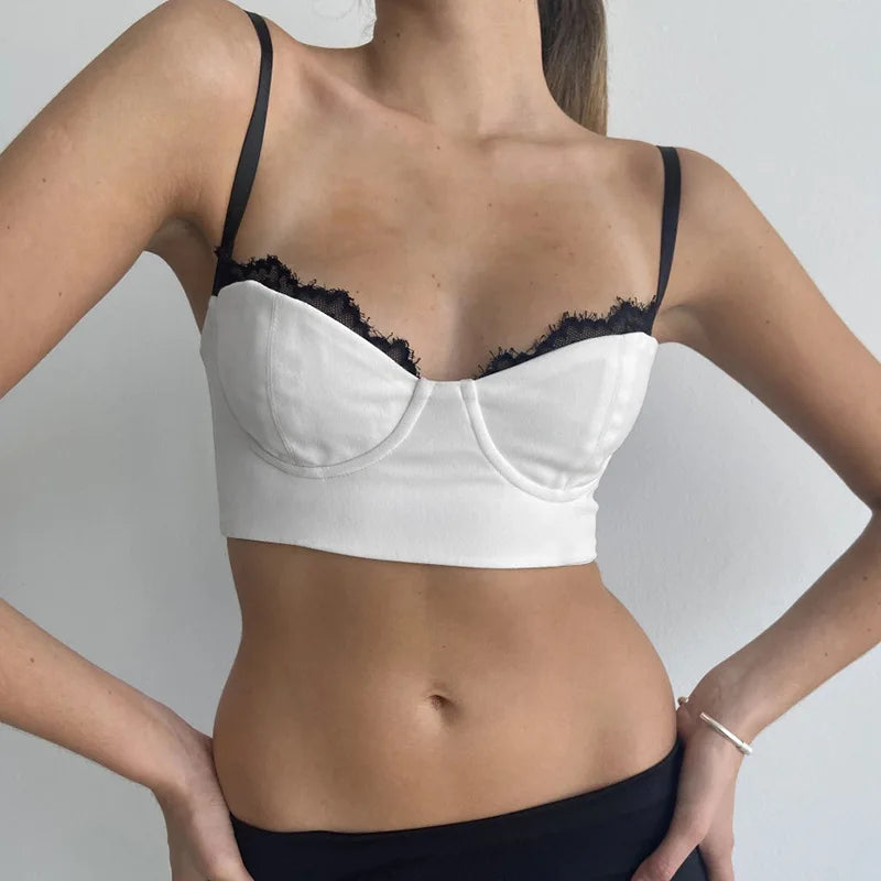 Fitted Top with Lace Detail - Morin