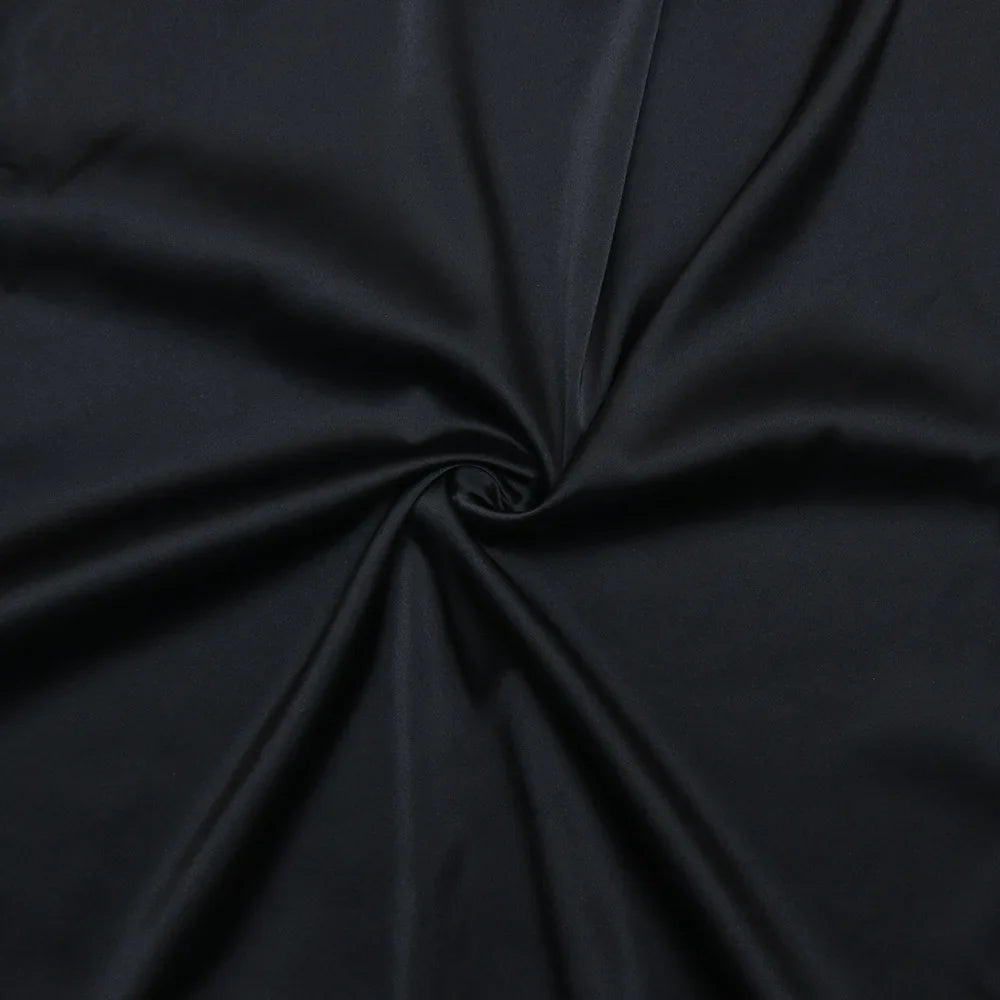 Satin mini dress with sparkling sequin threads tied at neck - Colin