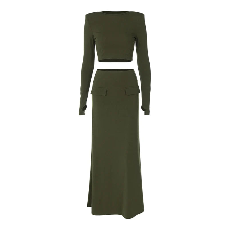 Two-piece set with top and maxi skirt - Buddy
