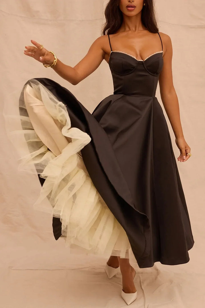Midi Satin Dress - Adela