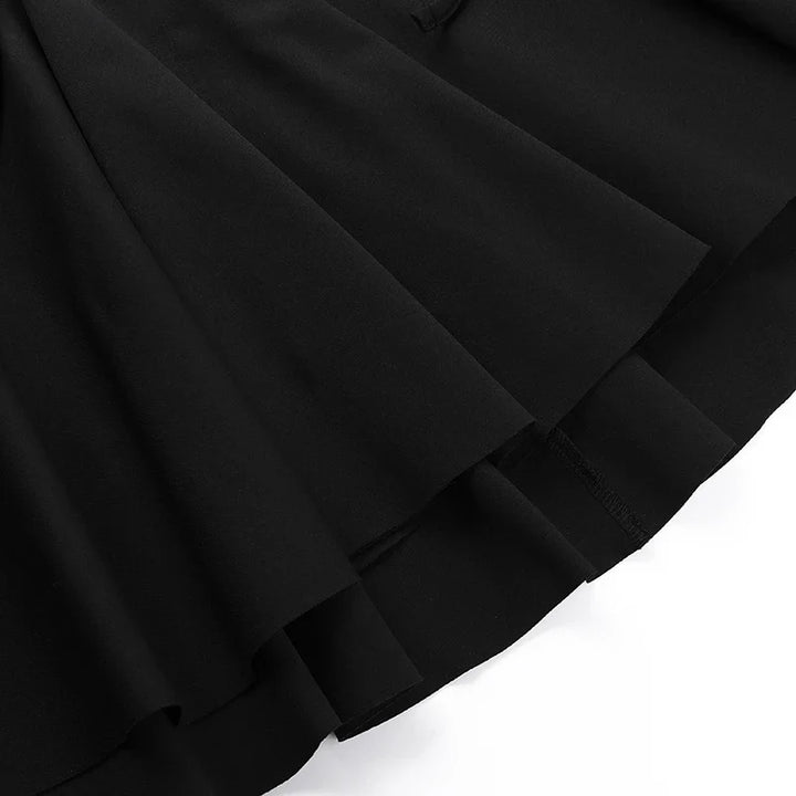 A-line mini dress with button decoration and chest tie - Marom