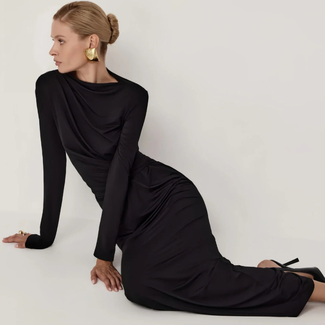 Maxi dress with ruching design - Elia