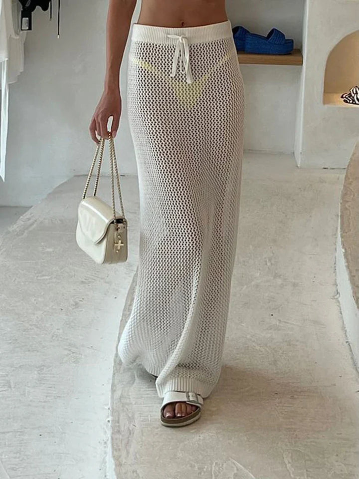 Knitted Maxi Beach Skirt - Eli Yam