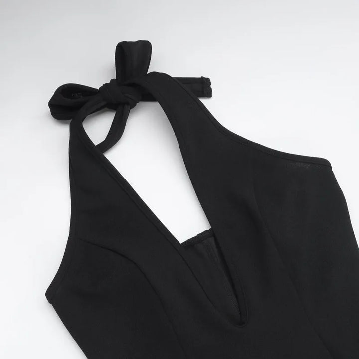 Maxi Dress with Ruffle and Open Back - Rosalina